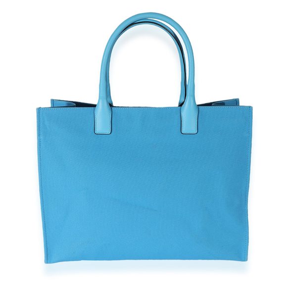 Versace La Medusa Blue Canvas Logo Tote - Picture 3 of 7
